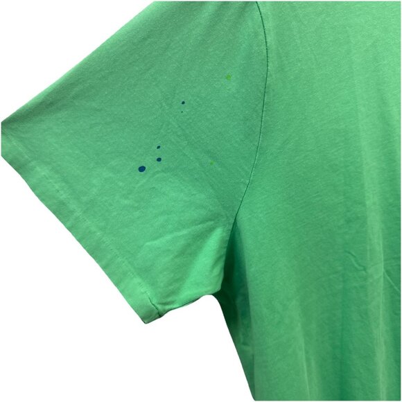 Polo Ralph Lauren 4XLT Vineyard Green Big Pony Jersey Paint Splatter T-Shirt - Picture 4 of 13